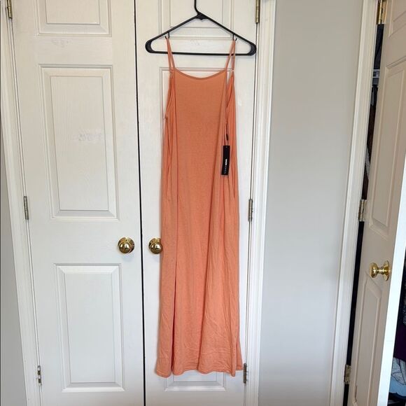 Fashion Nova Sophia Flowy Maxi Dress Size Small Orange - Picture 1 of 5